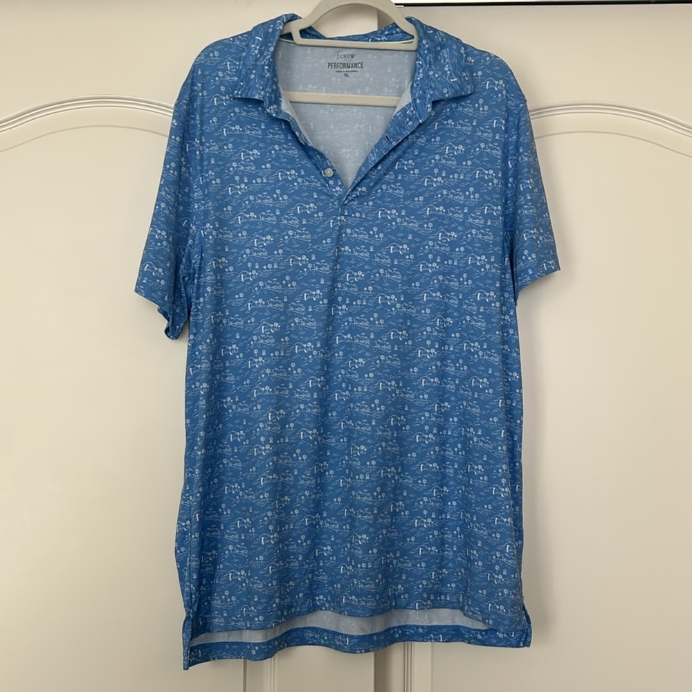 J Crew Performance Golf Patterned Polo Shirt - image 3